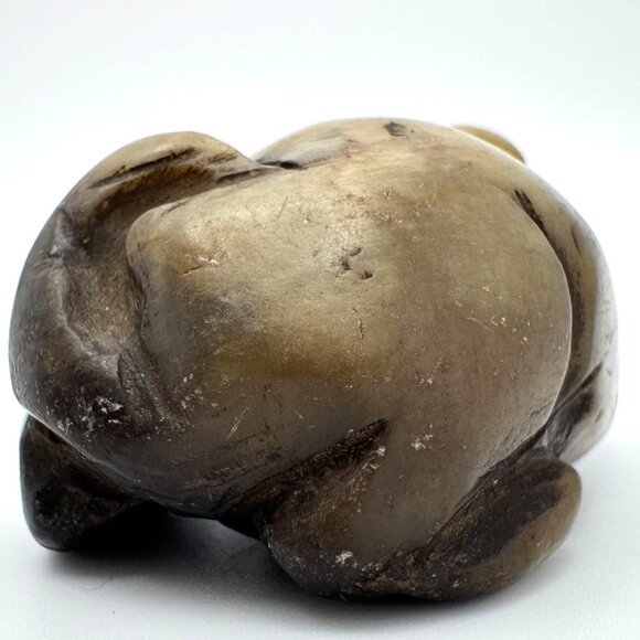 Jade Carved Mythical Figurine Rustic Stone Antique 17 c ? - Picture 6 of 9